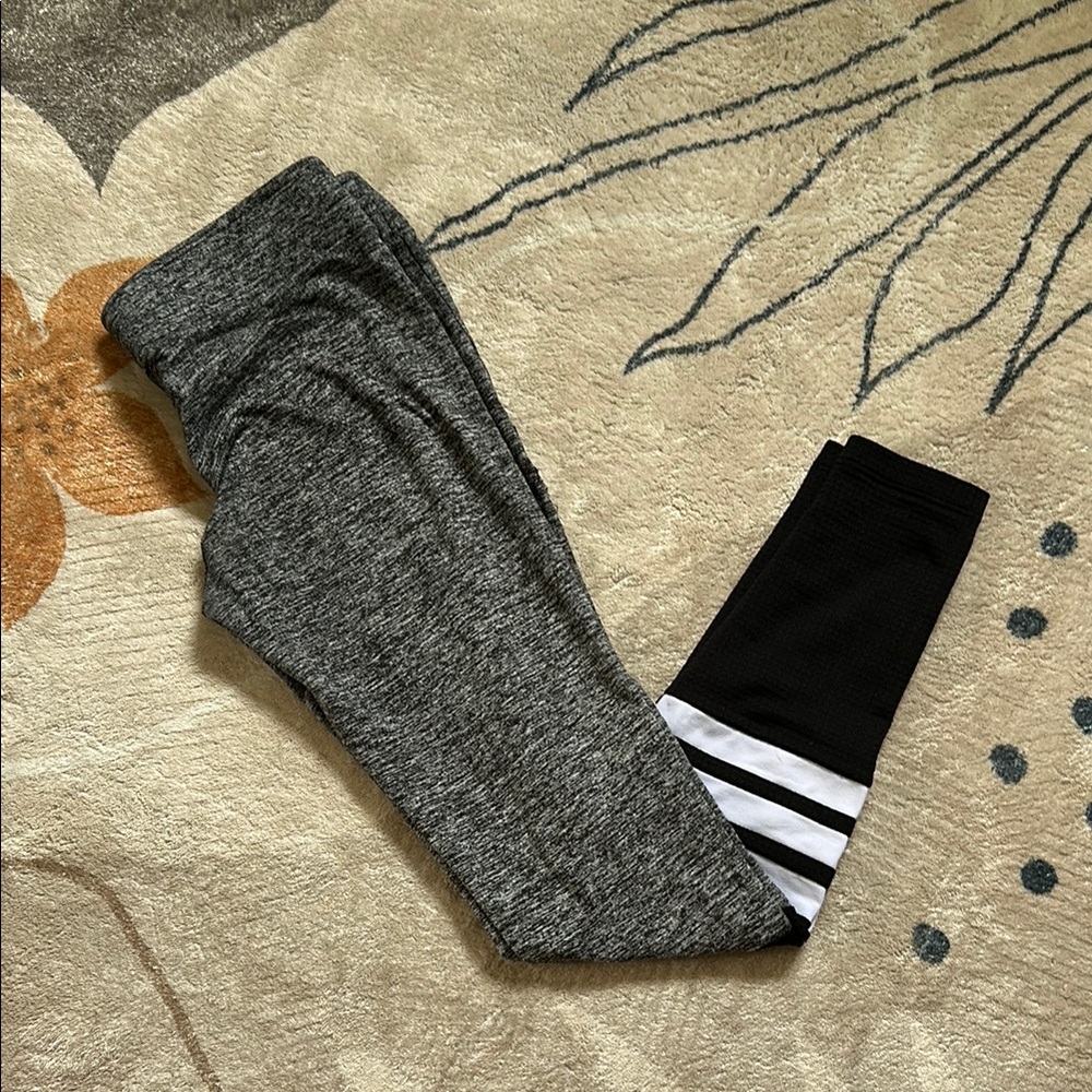 Bombshell Sportwear Gray and Black Leggings
